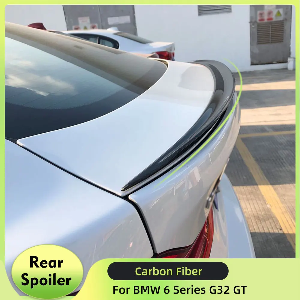 

Углеродное волокно, задний спойлер багажника автомобиля, крыло для BMW 6 серии G32 GT 640i, хэтчбек, 4 двери, 2017-2022, гоночная задняя крышка багажника, крыло, губа