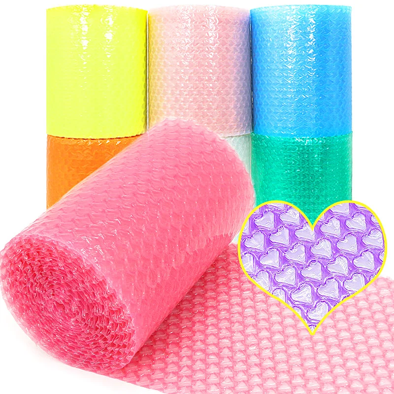 

20cmx5m Heart-shape Air Bubble Roll Party Favors And Gifts Packing Foam Roll Gift Box Packing Filler For Party Wedding Supplies