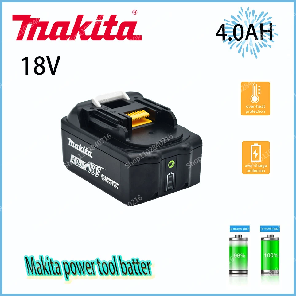 

Makita lithium-ion battery 18V 4.0Ah for Makita BL1830 BL1815 BL1860 BL1840 replacing power tool batteries