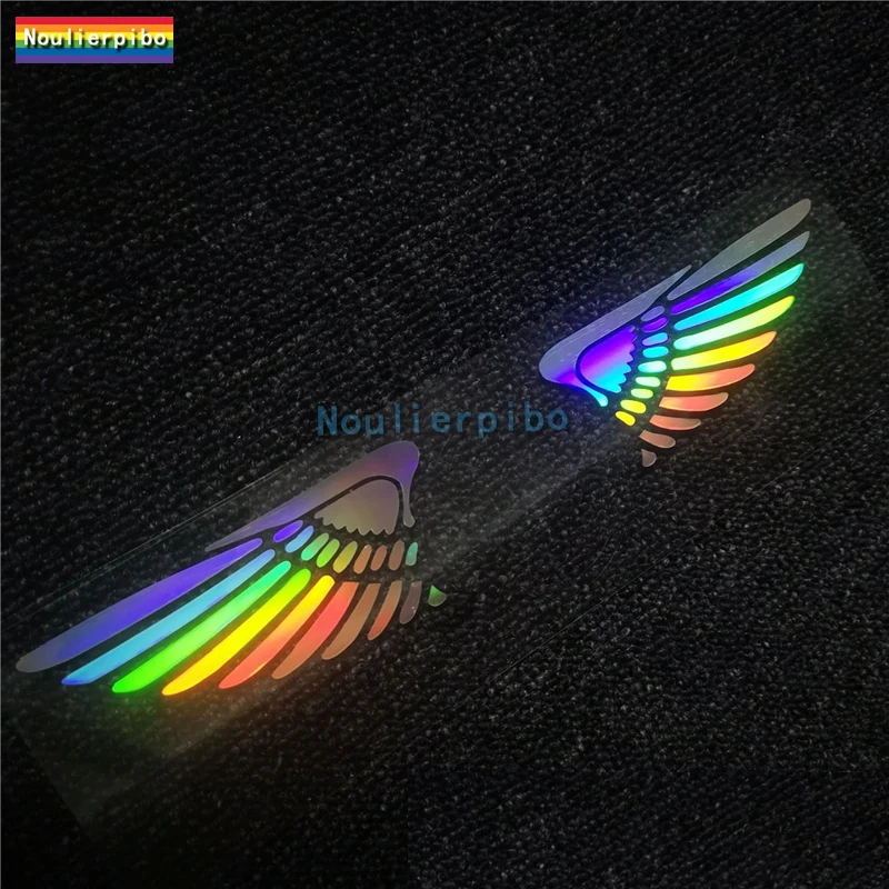 

Светоотражающие красочные крылья ангела, лазерные наклейки для автомобиля, шестиконечная звезда, красивые случайные наклейки для тела, модифицированные крутые декоративные наклейки