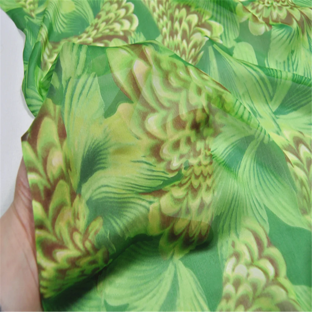 Уникальная нестандартная маленькая дизайнерская шелковая шифоновая ткань с