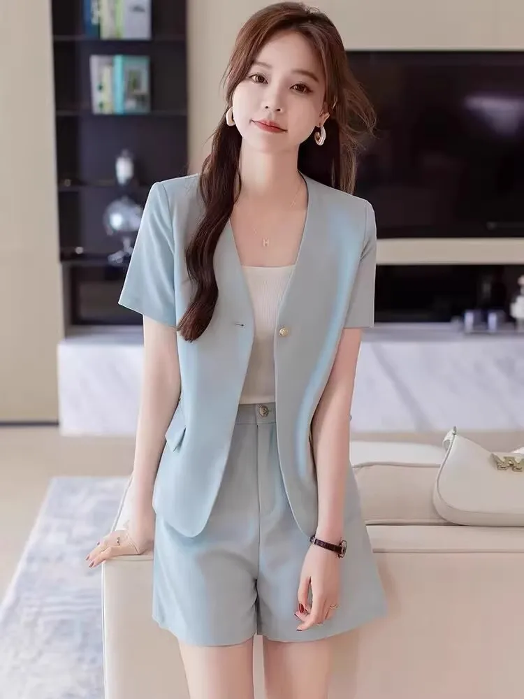 Летняя тонкая верхняя одежда женский новый маленький костюм 2024 карьерный