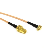 new rp sma female jack to mcx male plug right angle jumper cable rg316 15cm 6inch for wifi antenna