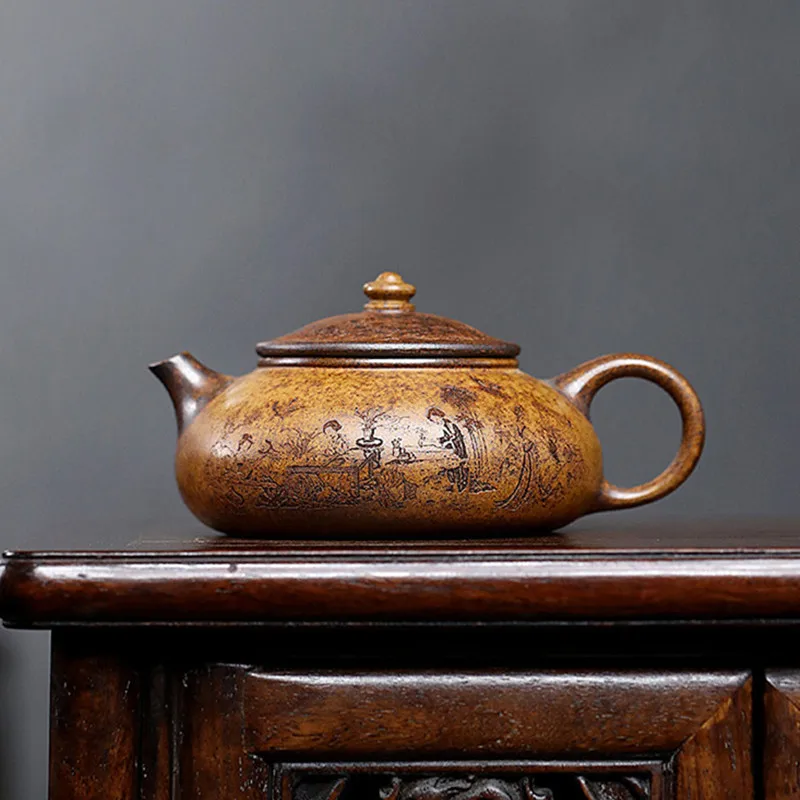 

Ручной чайник BRTRINBSY TEA из фиолетовой глины 280 мл