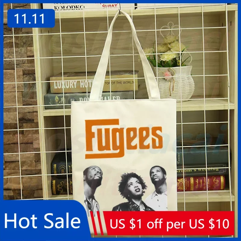 

Hip Hop Band The Fugees Score Shopping Bag Bolsas De Tela Grocery Shopper Shopping Jute Bag Cotton Bag Jute Sacola Reciclaje