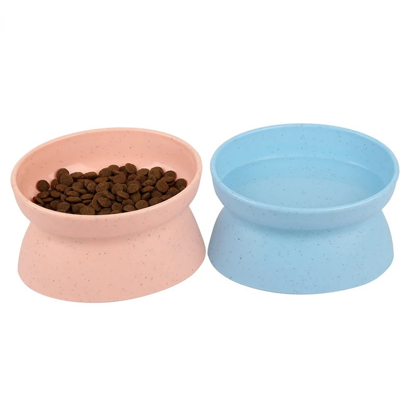 

Cat Bowl for Dry Wet Cat Food,PP Elevated Pet Bowl Cat Dish,Protect Cat's Spine,Stress Free,Slanted Design for Cat Easy Eating