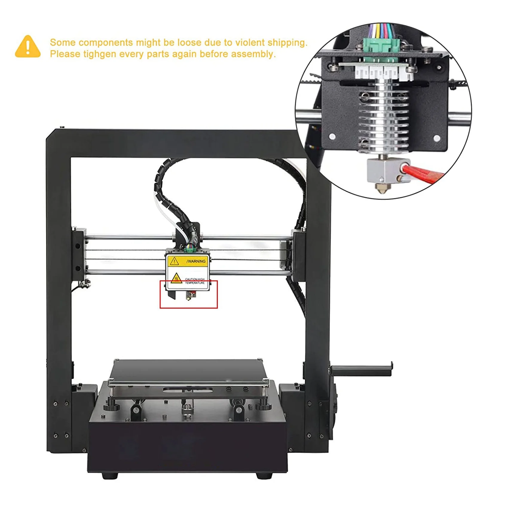 Фото Горячий модуль Anycubic I3 Mega 12В с 2 соплами из закаленной стали 0,4 мм для E3D V6 для экструдера 3D-принтера. Настоятельно р №3