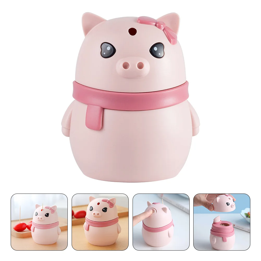 

Toothpick Dispenser Holder Plasticbox Storage Pickautomaticcontainer Toothpicks Decorative Funny Portable Dispensers Cute Case