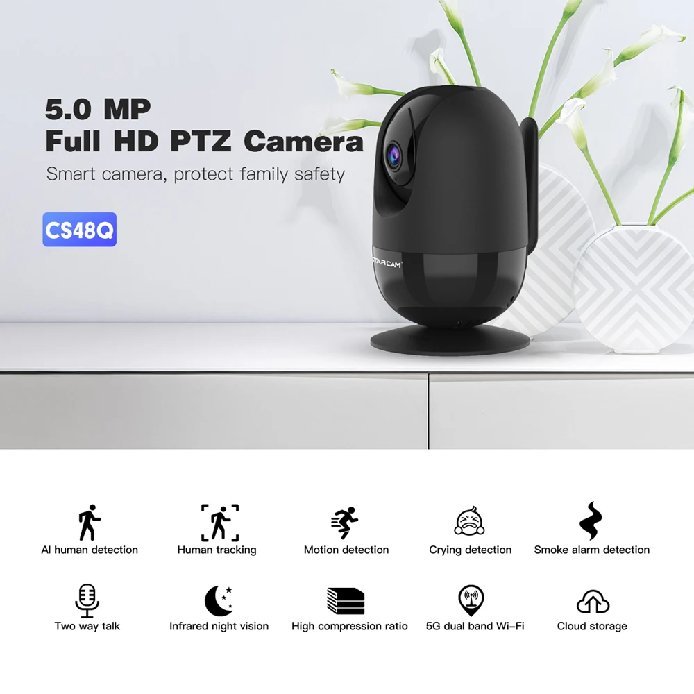 IP-камера Vstarcam CS48Q 5 МП Wi-Fi ГГц |
