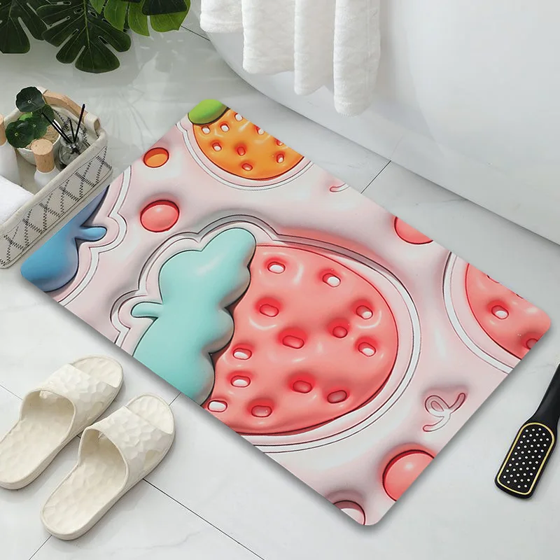 

Цветной флокирующий напольный коврик с фруктами