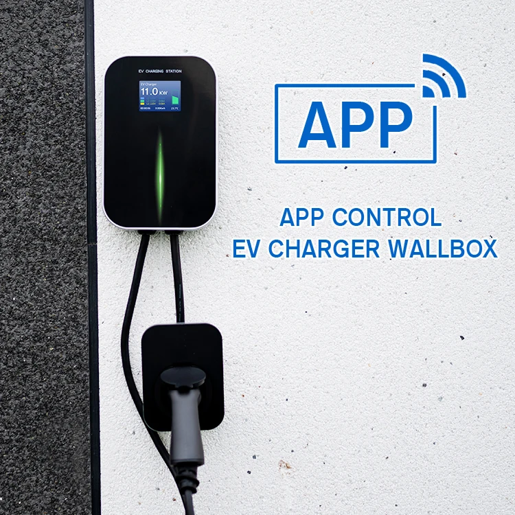 

11 кВт Wifi EV Charger App Smart Wallbox 16A 3-фазная электрическая Зарядка для автомобиля EV Station