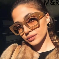 new fashion women luxury brand square sunglasses ladies vintage oversized sun glasses female big frame uv400 shades black