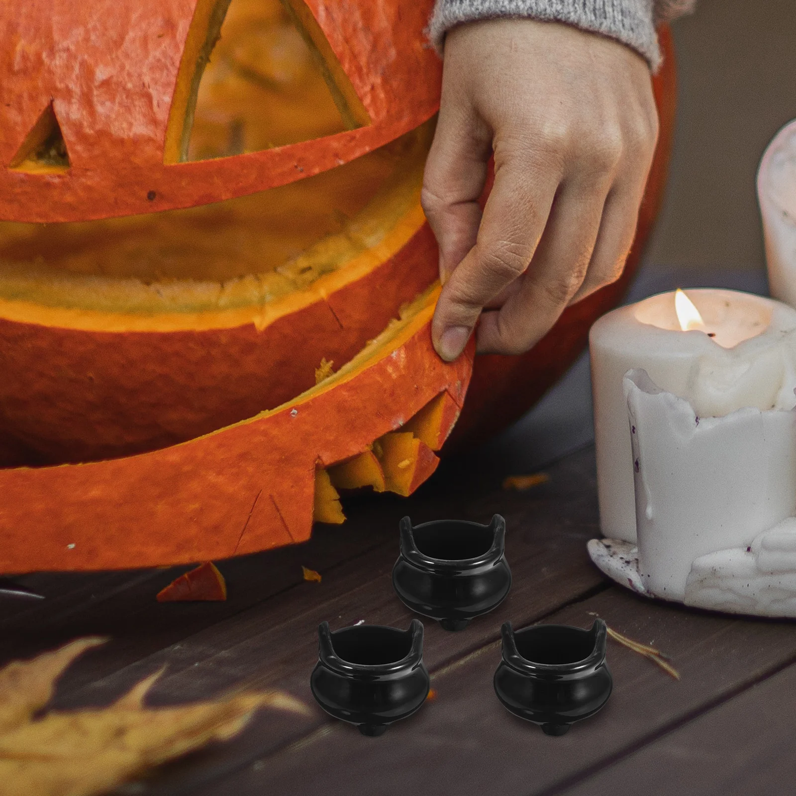 Хэллоуин Конфеты Чаша Надувной Костюм Надувные Мини Котел Игрушка Миниатюрный