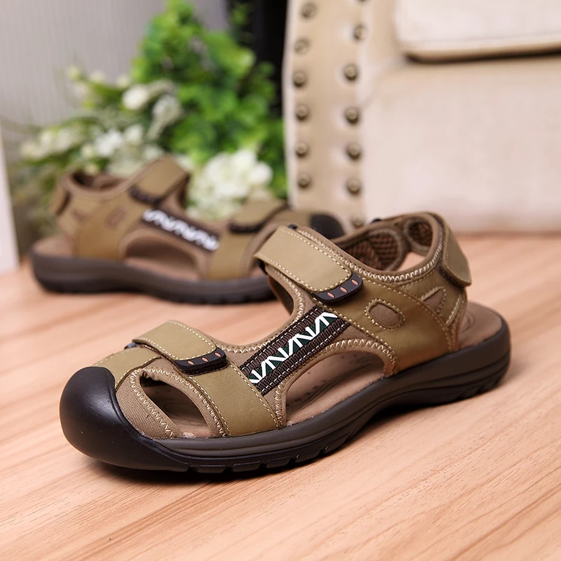 

Mens Upstream Water Sandals Casual Summer Beach Water Shoes Leather Sandals Outdoor Wadable Hiking Aqua Water Sandals