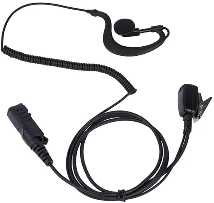 Compatible with Motorola XPR 3300 3500 3300e 3500e Two Way Radio Headset with Mic PTT G Shape Surveillance Headphone