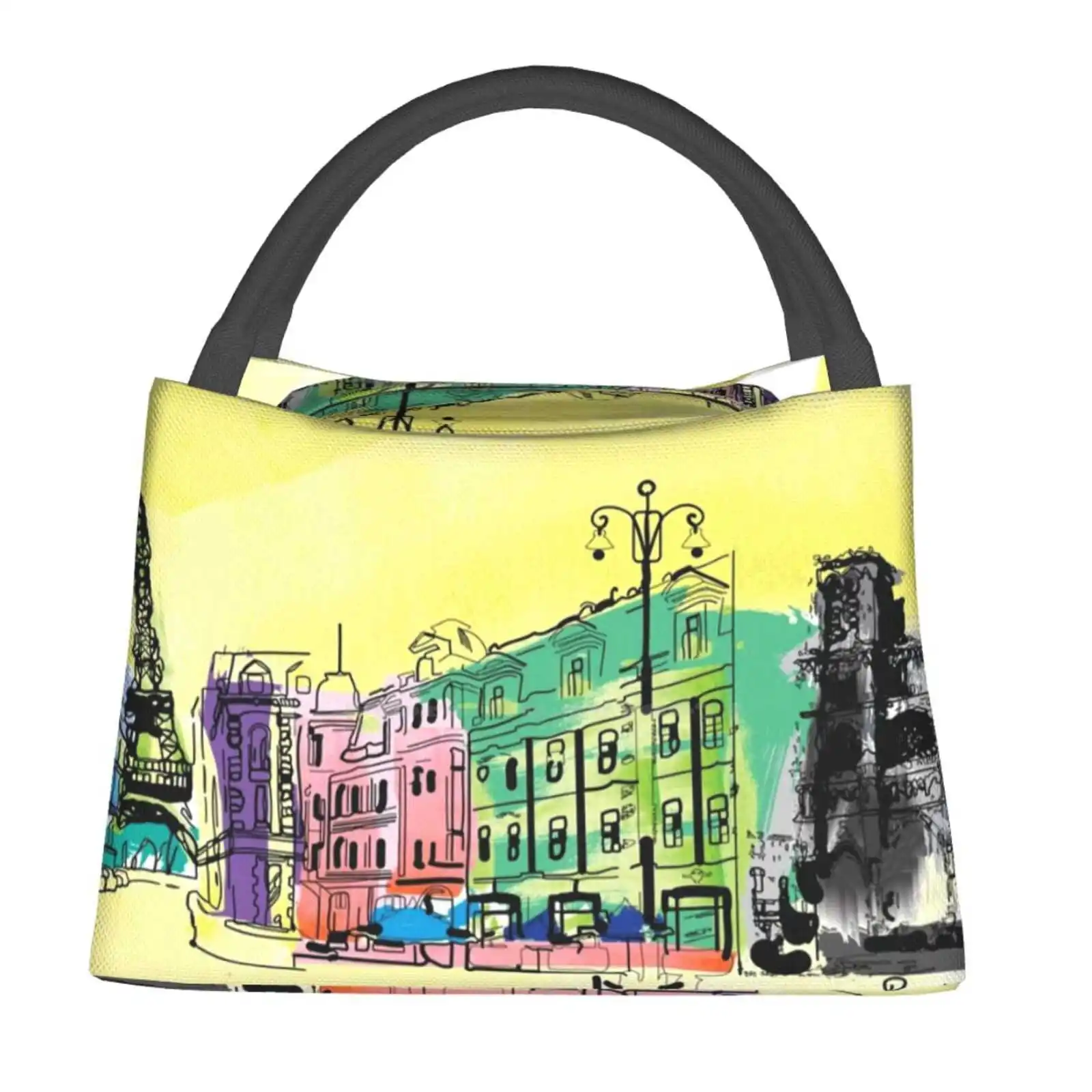 

Термосумка с термоизоляцией в Париже, зимние и летние приключения, старинная дуга арки, здание столицы, собор автомобиля