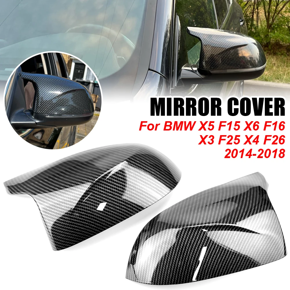 

Для BMW X3 X4 X5 X6 2014 2015 2016 2017 2018 крышка бокового зеркала заднего вида F25 F26 F15 F16 аксессуары с рисунком из углеродного волокна