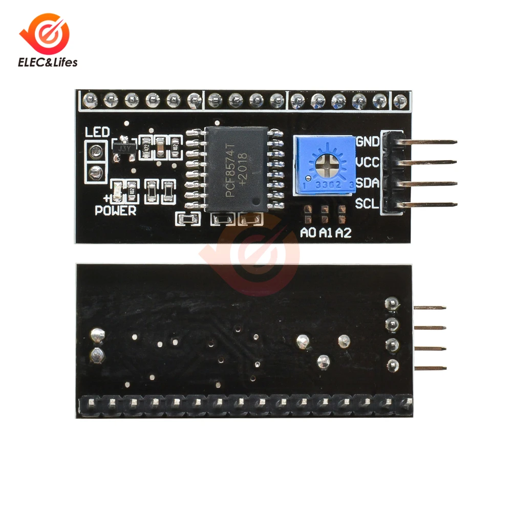 

Модуль платы последовательного интерфейса PCF8574T IIC I2C TWI SPI 5 шт./лот, порт модуля для Arduino LCD 1602 LCD 2004, модуль дисплея