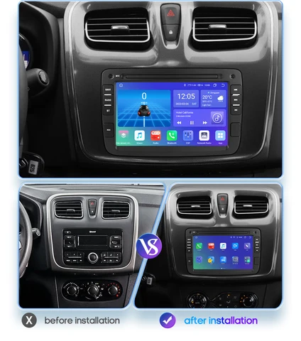 Автомагнитола Hizpo Android для Renault Dacia Duster Sandero Captur Xray Logan 2 Carplay автомобильный мультимедийный плеер GPS 2din Авторадио