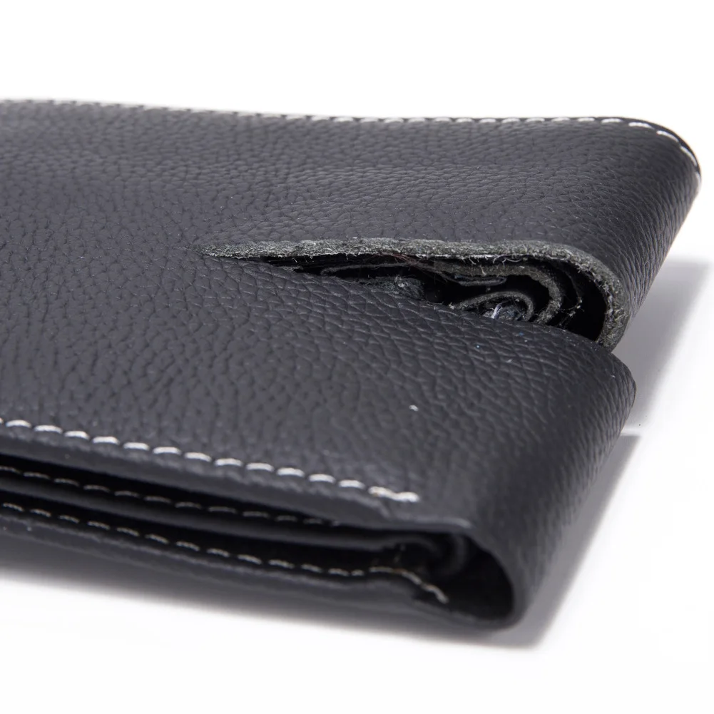 Men Wallets Genuine Cow Leather Wallets Brand With Coin Pocket Purse Card Holder Fashion Black Wallet