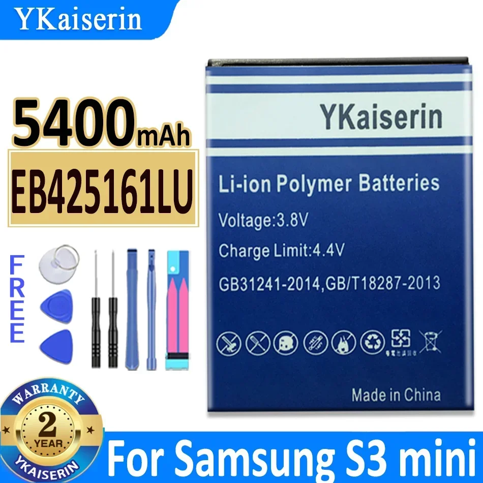 Аккумулятор YKaiserin 5400 мАч EB 425161 LU для Samsung Galaxy s3 mini i8190 i699 Ace 2 i8160 S7562 S7562I S7568 i8190N S7560(M)