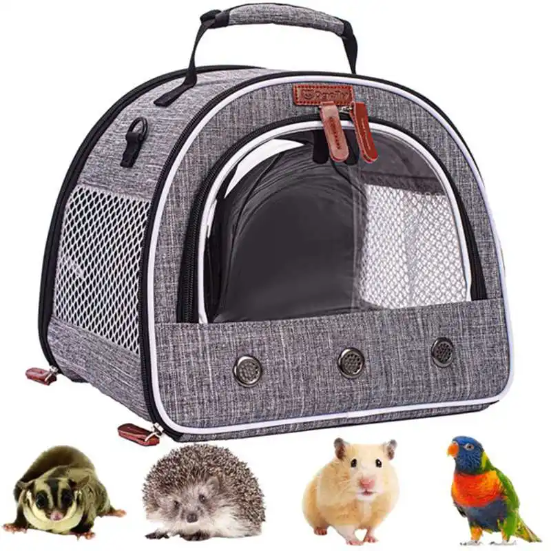 

Durable Hamster Carrier Travel Bag Portable Breathable Small Pet Carrier Sling Bag Hedgehog Bag Rabbit Cage Ferret Carry Case
