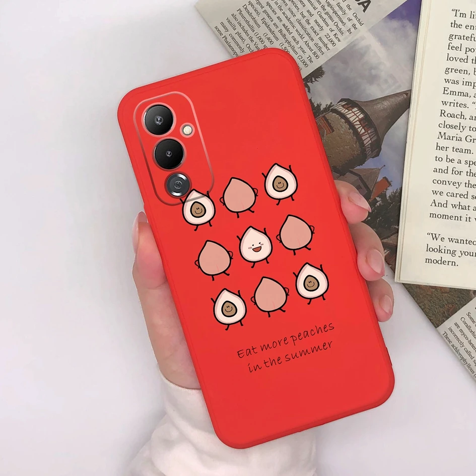 Модный противоударный Красный силиконовый чехол-накладка на заднюю панель