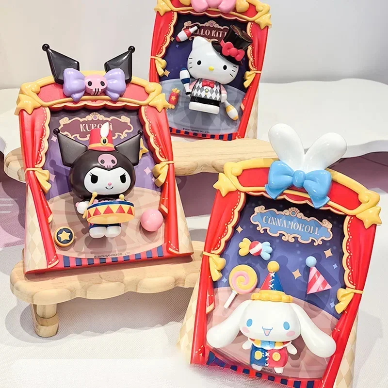 Sanrio цирковая серия фигурки магнитные Kuromi Hello Kitty My Melody Cinnamroll коллекционная