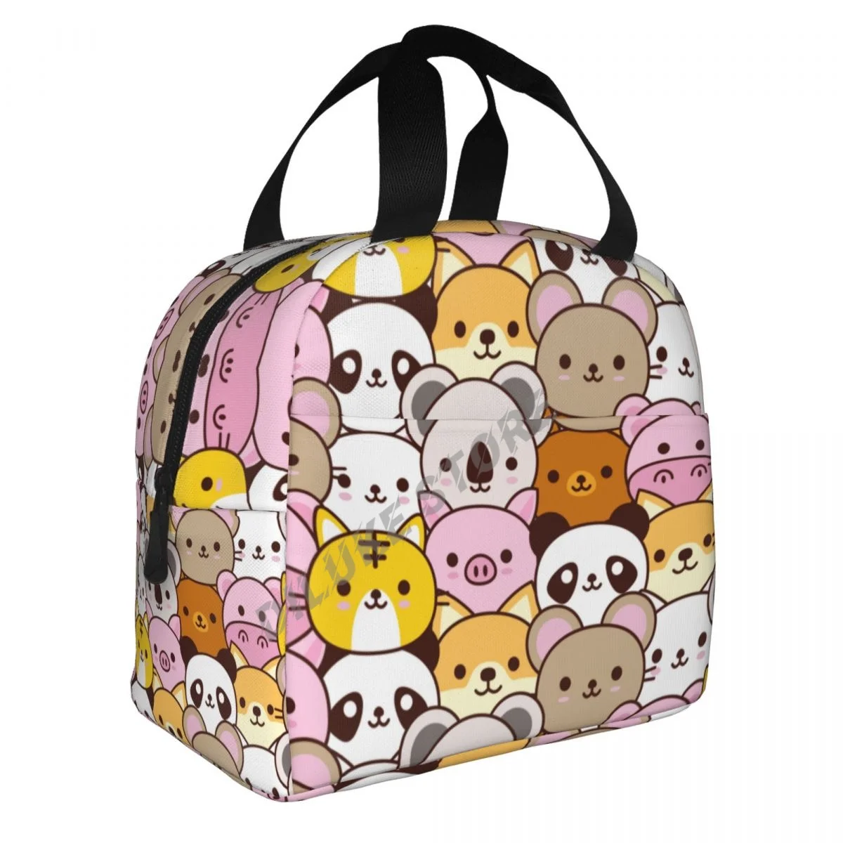 

Cute Baby Animals insulated Lunch Bags Print Food Case Cooler Warm Bento Box for Kids Lunch Box for School
