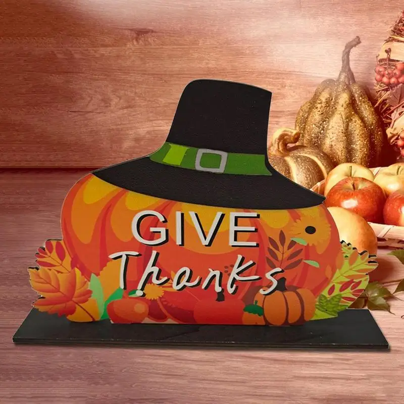 

Thanksgiving Wooden Table Sign Wooden Table Centerpieces Pumpkins Turkey Witch Fall Harvest Thanksgiving Party Supplies