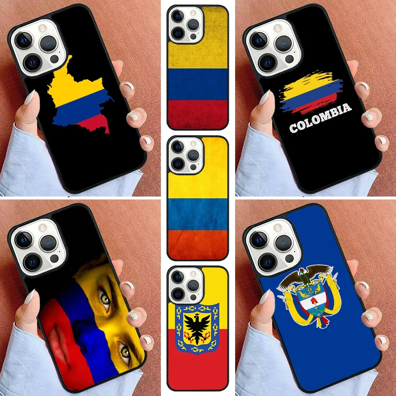 Чехол с флагом Колумбии для телефона iPhone 16 15 14 Pro max 11 13 12 Mini Max SE 2020 6S 7 8 Plus