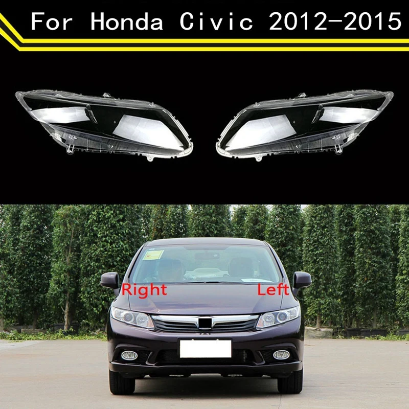 

2 шт., прозрачный налобный фонарь для Honda Civic 2012-2015