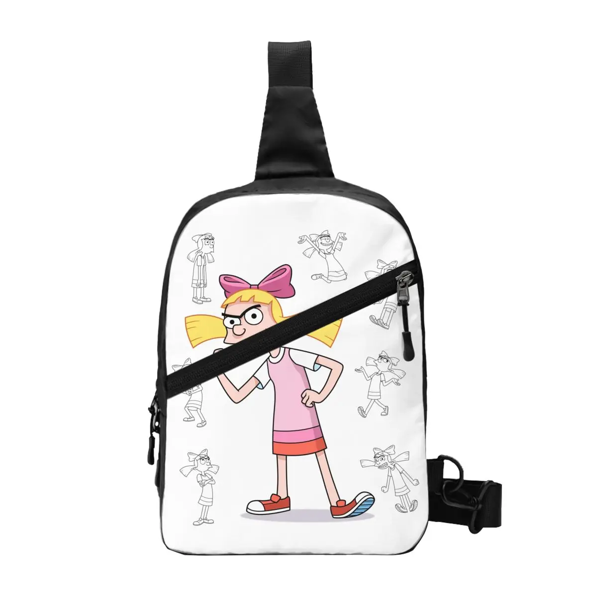 Нагрудная Сумка-слинг на заказ Hey Арнольд индивидуальный рюкзак через плечо с