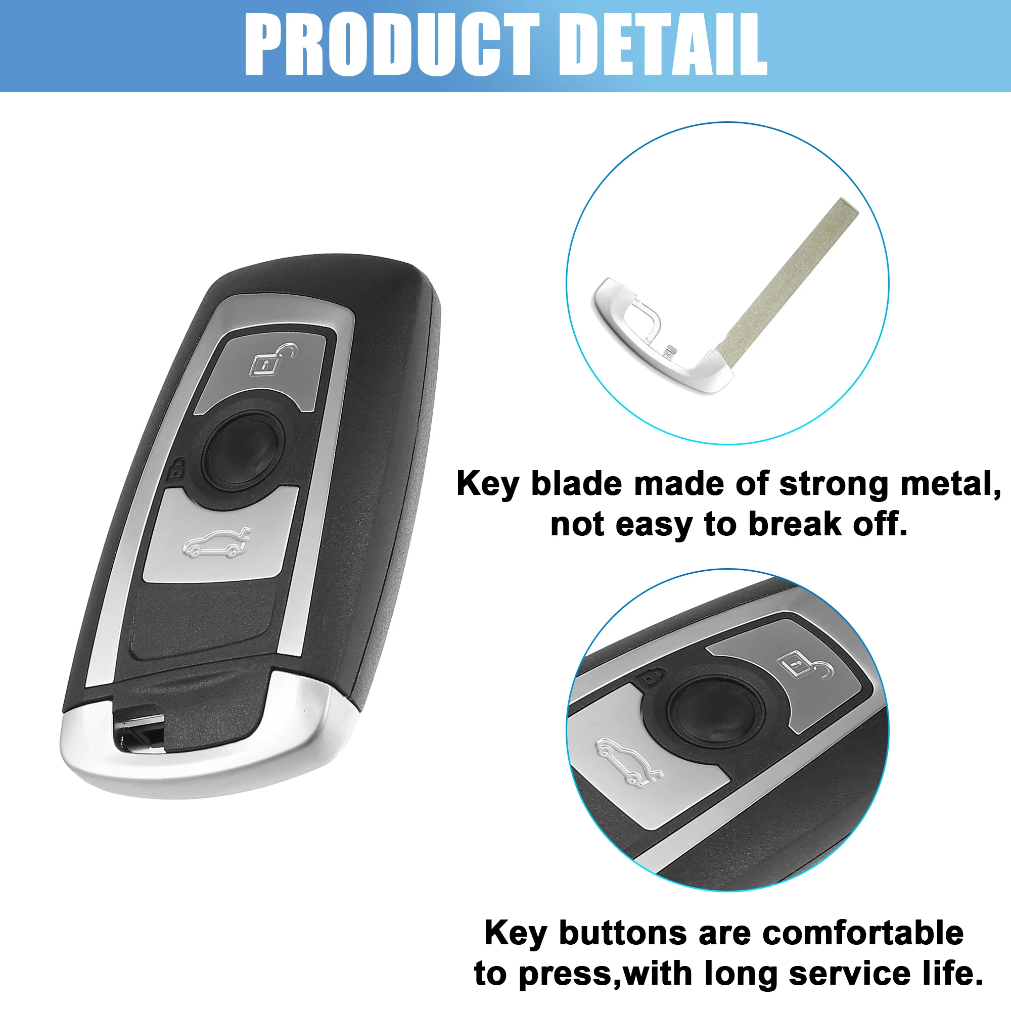 Uxcell автомобильный пульт дистанционного управления оболочка 3 кнопки крышка