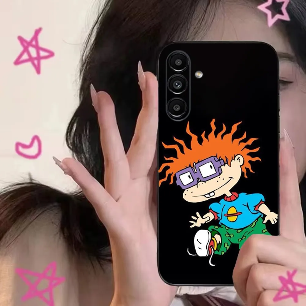 Чехол для телефона F-Funny R-Rugrats Samsung S24 S21 S22 S23 S30 Ultra S20 Plus Fe Lite Note 10 9 5G черный мягкий