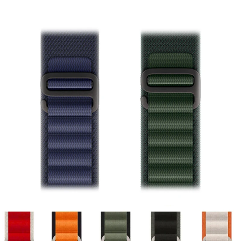 Ремешок Alpine для Apple watch 10 band 44 мм 40 49 42 46 45 41 нейлоновый браслет correa iWatch series 7 6 3 se 8 9
