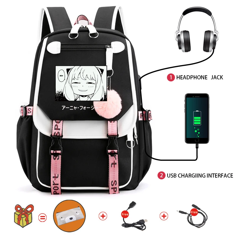 

Anime Backpack Spy X Family Manga Cartoon Kawaii Schoolbag Girls Waterproof Laptop Bag Large Capacity to Travel Daily Bookbags