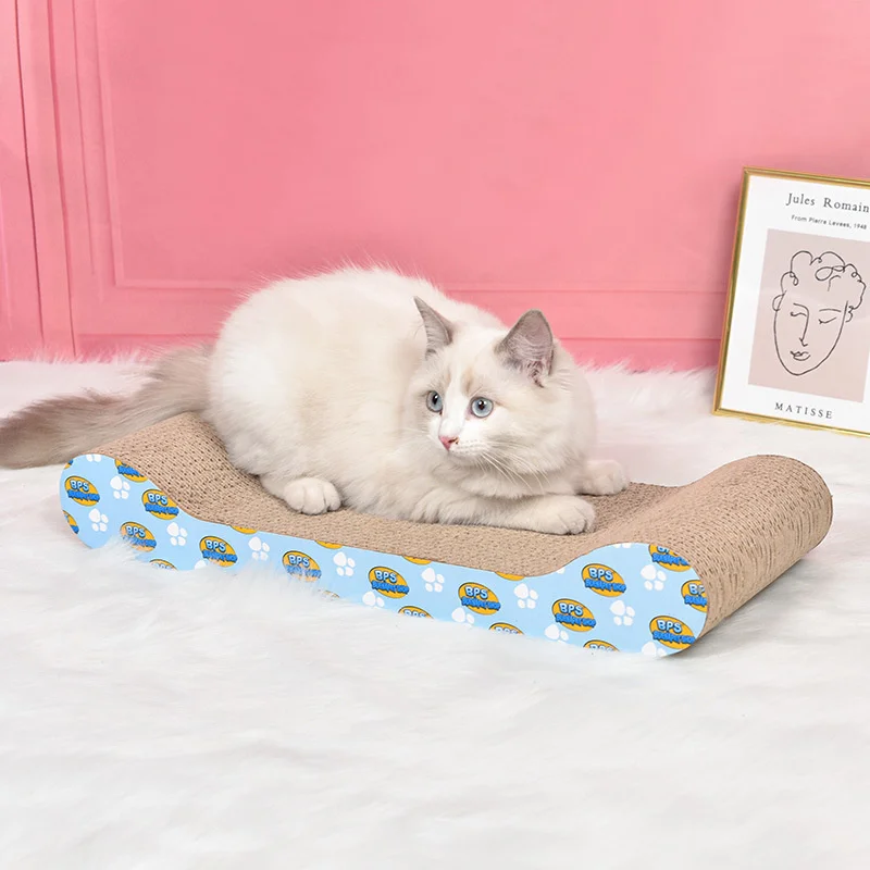 

2020 new pet toys corrugated cat scratch board cat claw grinding toys scratch resistant high density cat bed