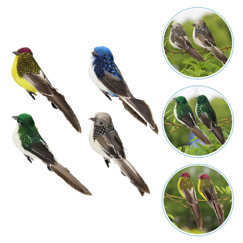 

Bird Birds Garden Fake Artificial Decor Feathered Lifelike Statue Ornaments Clip Figurestatues Decorative Simulation Outdoor