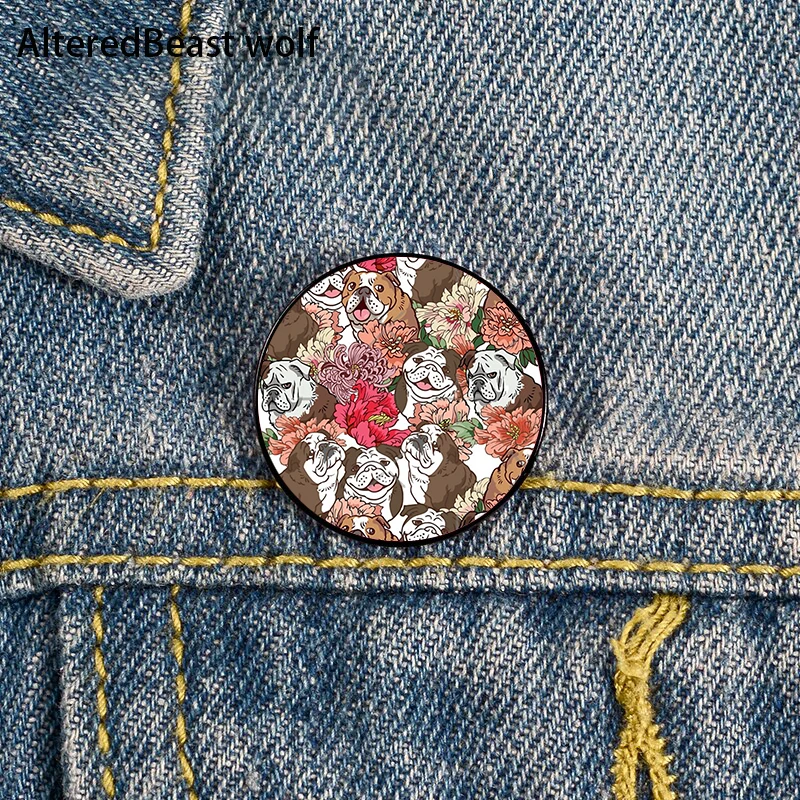 

Because English Bulldog Pin Custom Funny Brooches Shirt Lapel Bag Cute Badge Cartoon Jewelry Gift for Lover Girl Friends