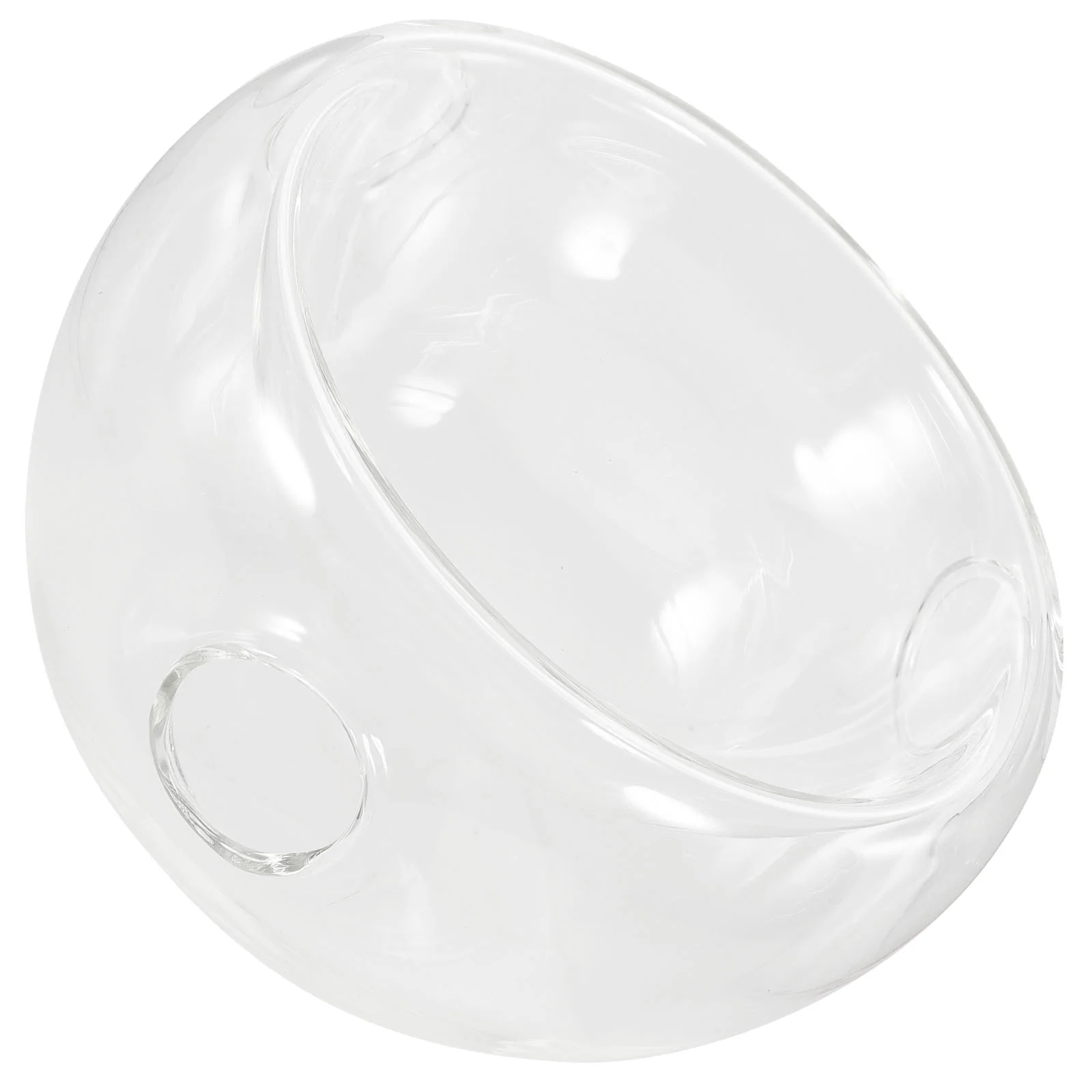 

Transparent Salad Bowl Container Lid Ice Serving Dish Server Preserving Tray High Borosilicate Glass Chilled Serving Dish