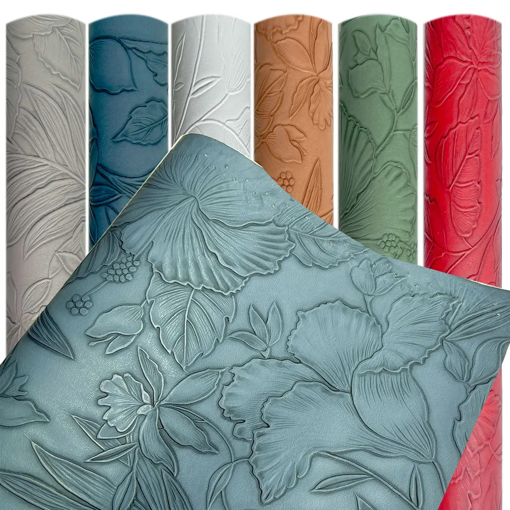 Винтажный цветок с тиснением из искусственной кожи в стиле ретро лист