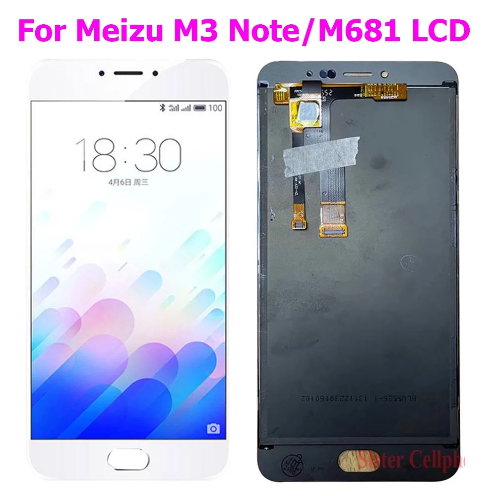 

New 5.5" LCD For Meizu M3 Note M681 M681C M681M M681Q M681H Display LCD Digitizer Touch Screen, For Meizu M3 Note LCD With Frame