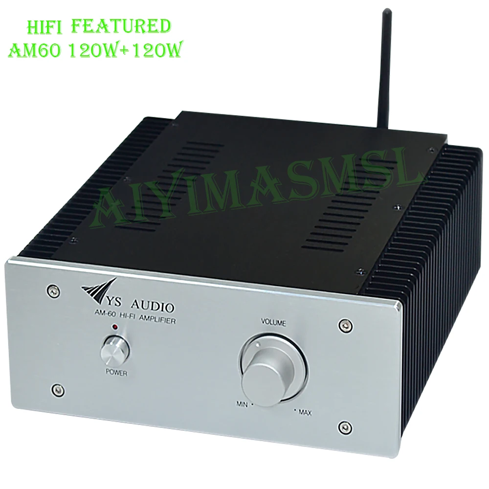 

AIYIMA SMSL AM-60 HiFi 2.0 120W Amplifier Bluetooth 5.0 DIY Class A Class AB NJW0302 Full Symmetric Amplifier Audio