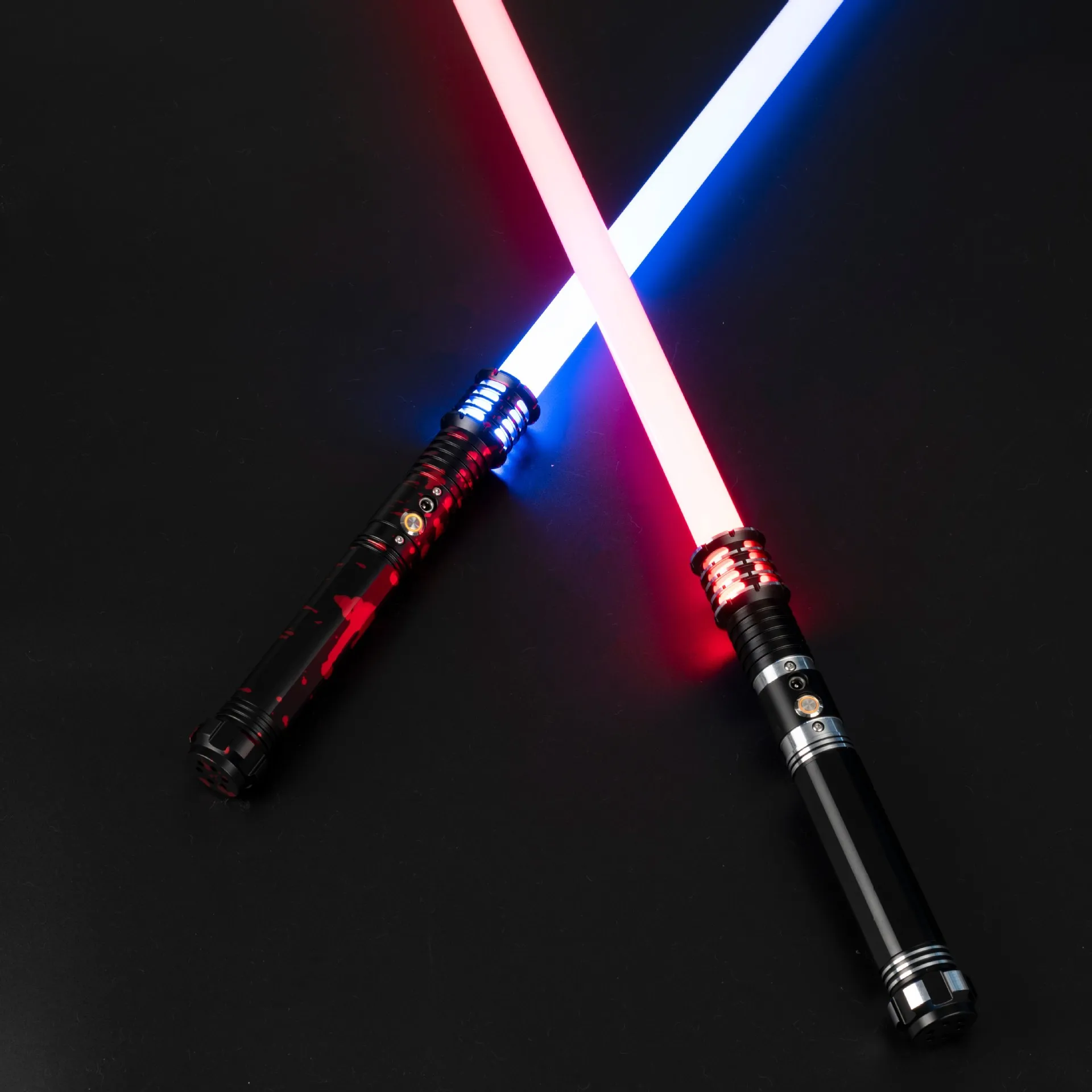 

New Qui-Gon Neo Pixe Saber Metal Handle Laser Sword Smooth Swing with 16set Sound Fonts Heavy Dueling Saber Glow Toys for Adult