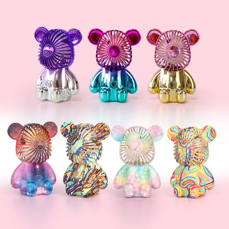 

Usb Fashion Mini Fan Portable Electroplated Sitting Posture Handheld Electric Fan Toys Rechargeable Quiet Pocket Desktop Fan