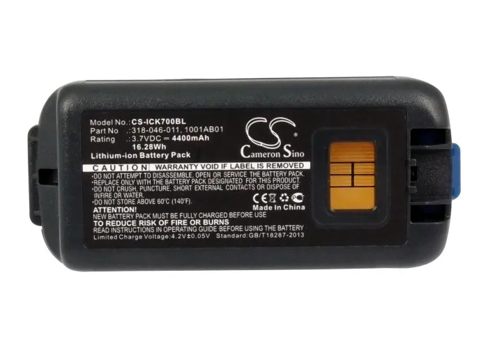 

Cameron Sino 4400mAh/5200mAh/6800mAh Battery 1001AB01, 1001AB02, 318-046-001, 318-046-011, AB18 for Intermec CK70, CK71