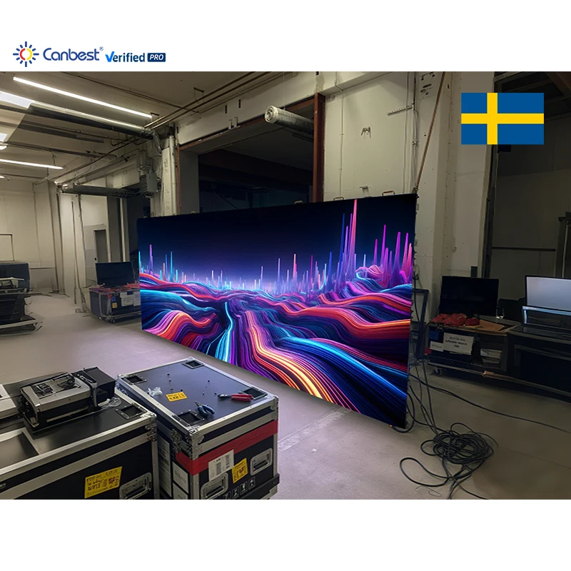 Фото Светодиодный видеоэкран Canbest Rx P3.9 3.91 мм 5000x3000 мм (16.4x9.8 футов) для наружного использования, аренды, выездных мероприятий и диджеев в Швеции №2