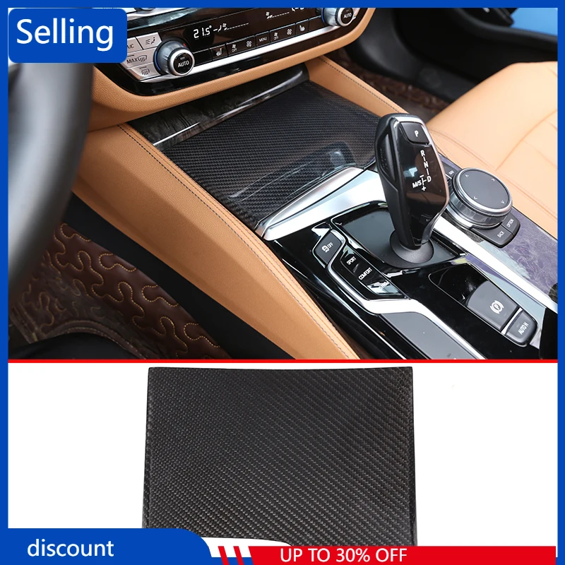 

Real Carbon Fiber For BMW New 5 Series G30 G38 2017 2018 Car Cup Holder Cover Trim Accessories fast ship
