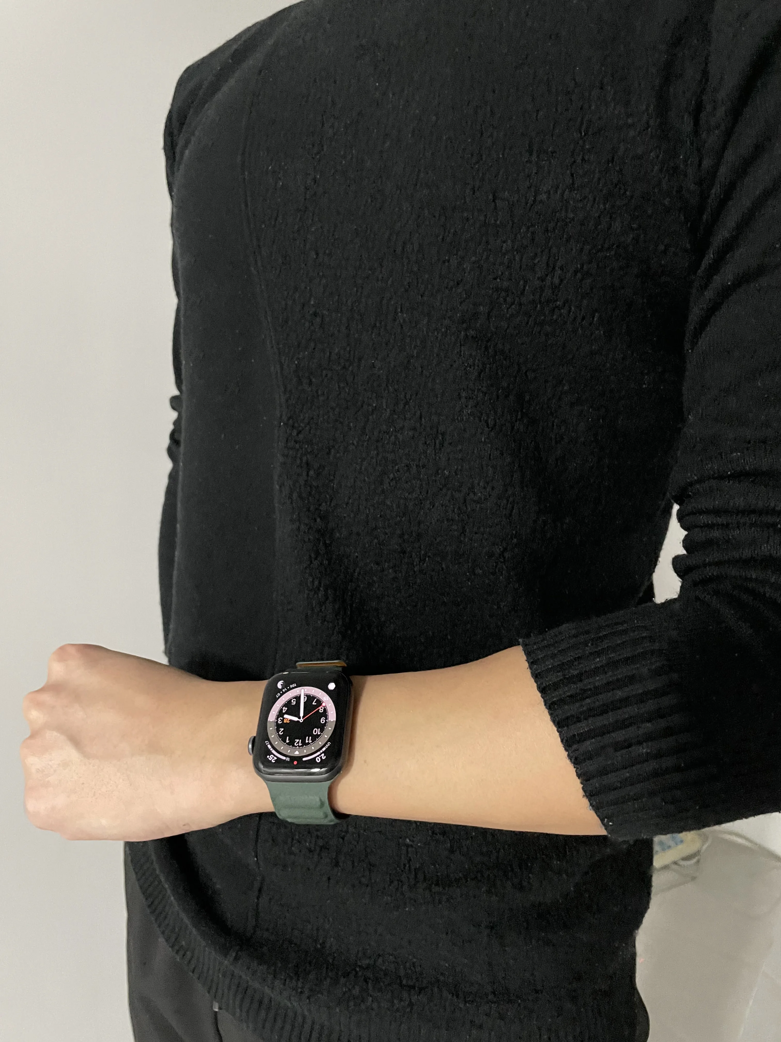 Оригинальный кожаный браслет для Apple watch band Series 8 7 6 SE 44 40 42 мм магнитный iWatch ultra 49 5 4